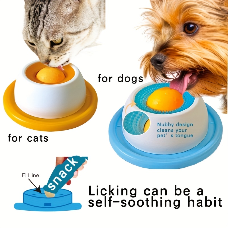 Slow Feeder Dog Bowl - Pet Lick Mat Yogurt Licking Plate