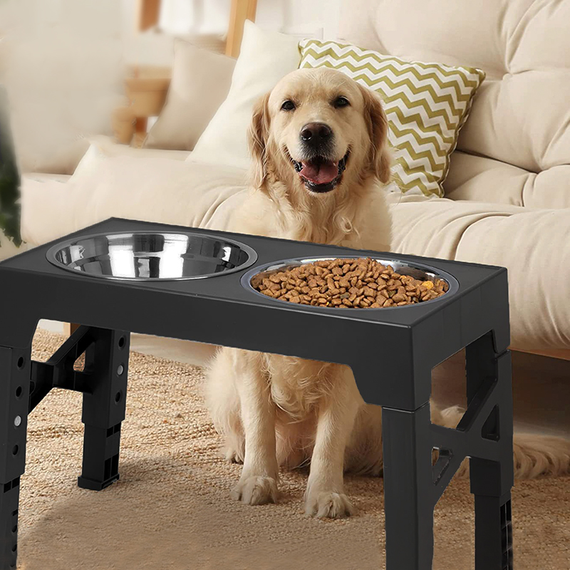 Slow Feeder Dog Bowl - BOOTEELY Elevated Dog Feeder Bowls Adjustable