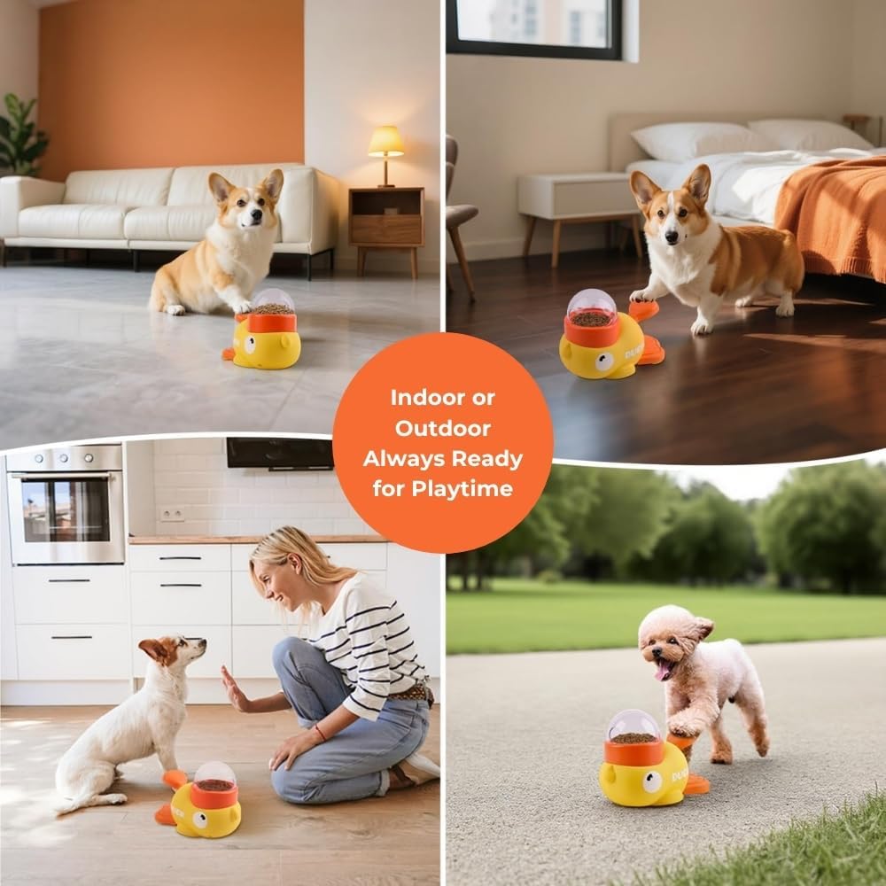 Yellow Duck Pet Snack Dispense - огляд і ціна Slow Feeder Dog Bowl