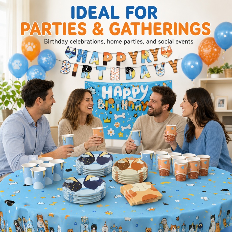 Blue Dog Party Supplies Bundle - огляд і ціна Pet Supplies In Bulk