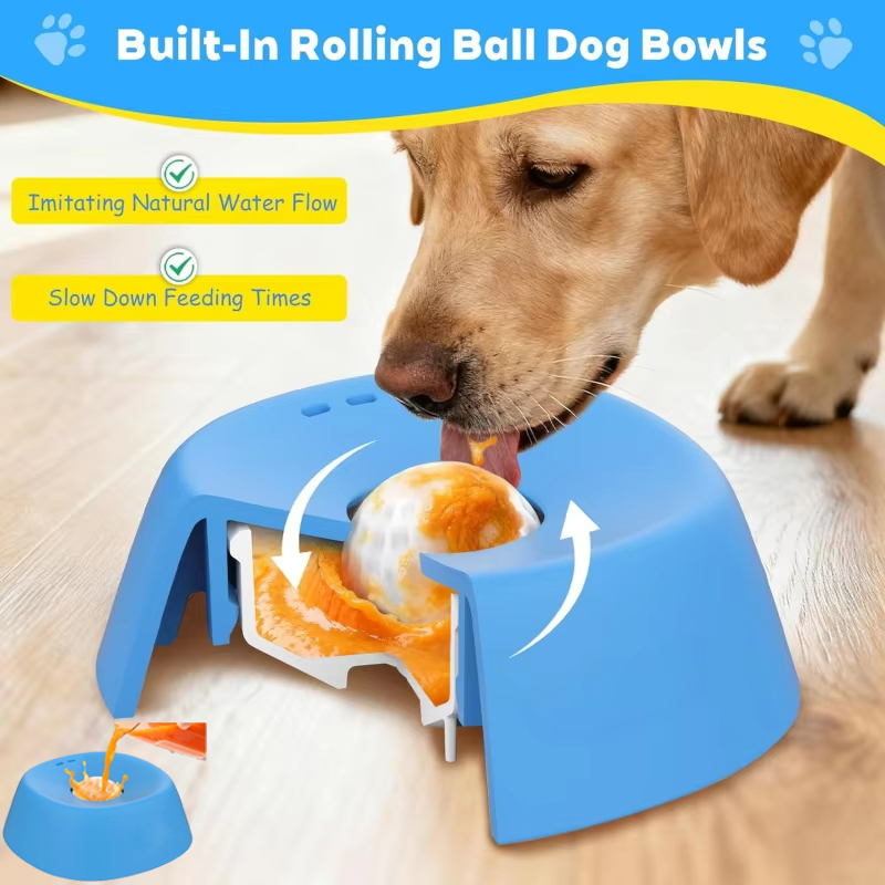 Liquid Slow Dog Bowls  Anti-sl - огляд і ціна Slow Feeder Dog Bowl
