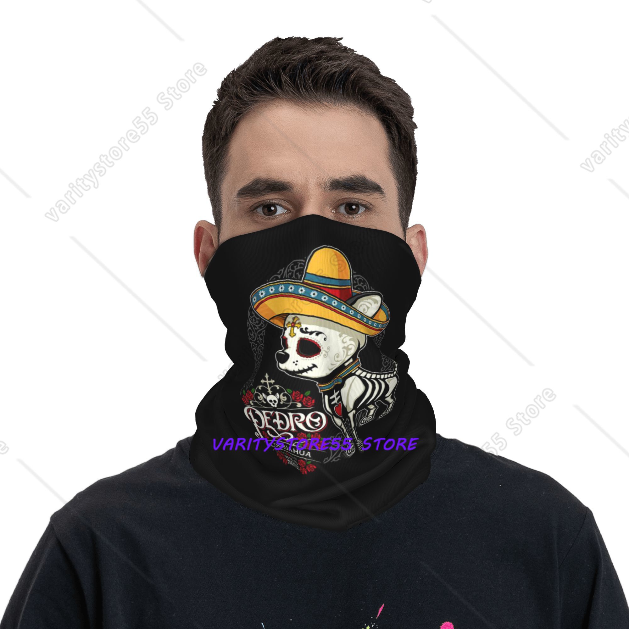 Day of the Dead Dog Print Band - огляд і ціна Dog Bandana Scarf