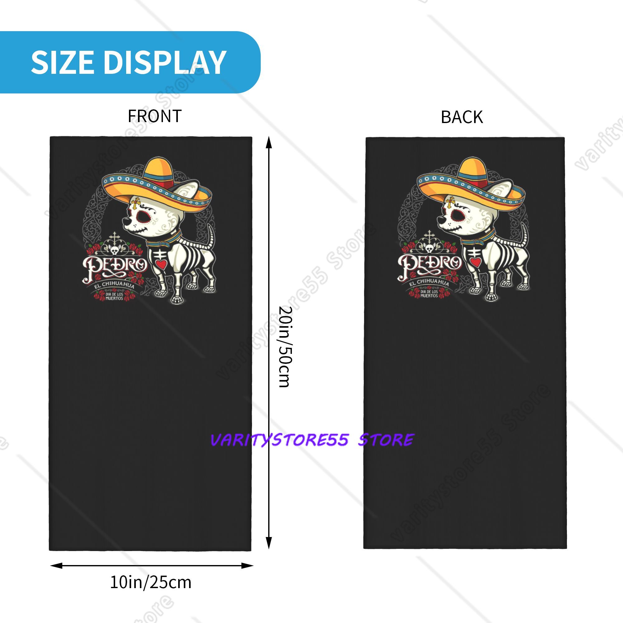 Day of the Dead Dog Print Band - огляд і ціна Dog Bandana Scarf