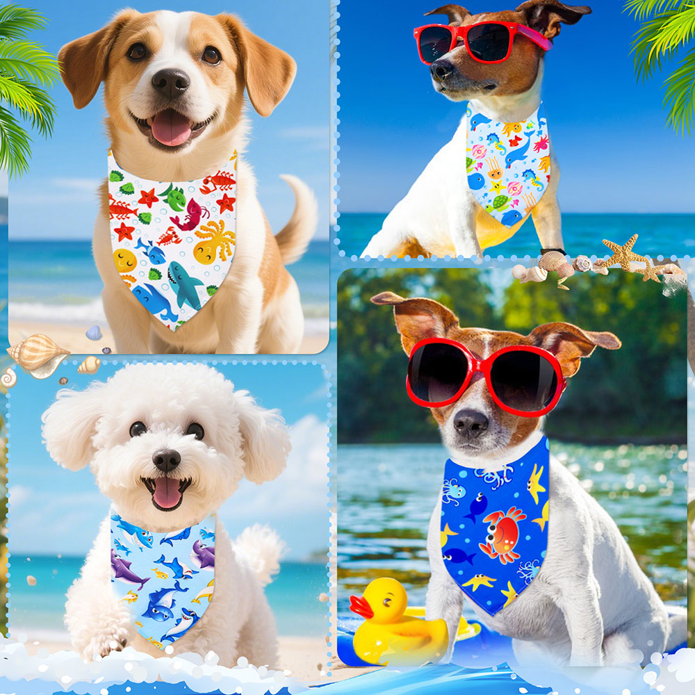 50pcs Pet Dog Bandana Fashion  - огляд і ціна Dog Bandana Scarf