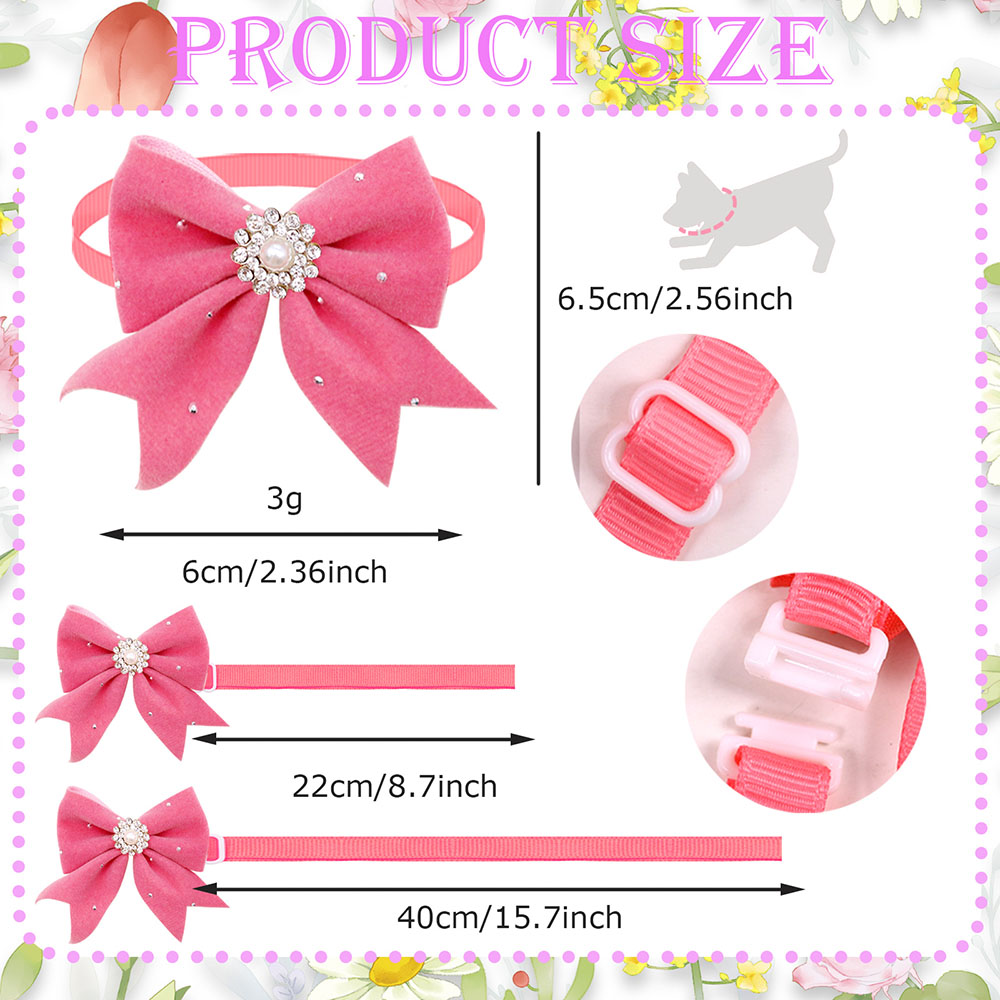8PCS Dog Collar Floral Ribbon  - огляд і ціна Pet Supplies In Bulk