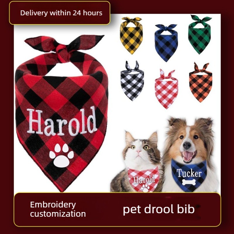 Embroidery Name Dog Bandana Cu - огляд і ціна Dog Bandana Scarf