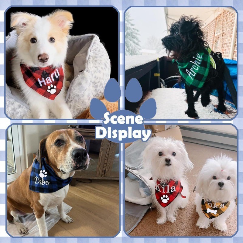 Embroidery Name Dog Bandana Cu - огляд і ціна Dog Bandana Scarf