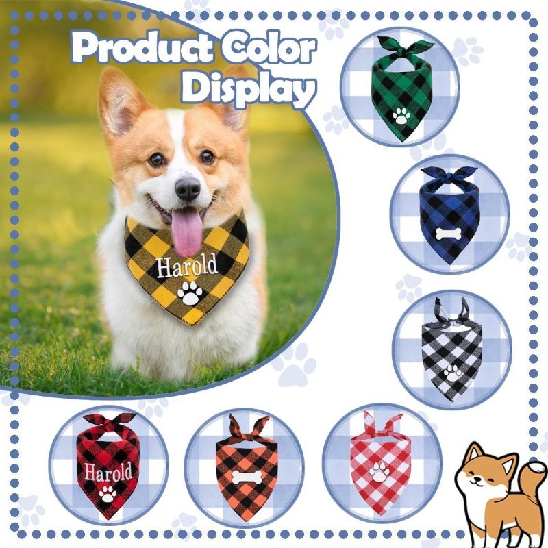 Embroidery Name Dog Bandana Cu - огляд і ціна Dog Bandana Scarf