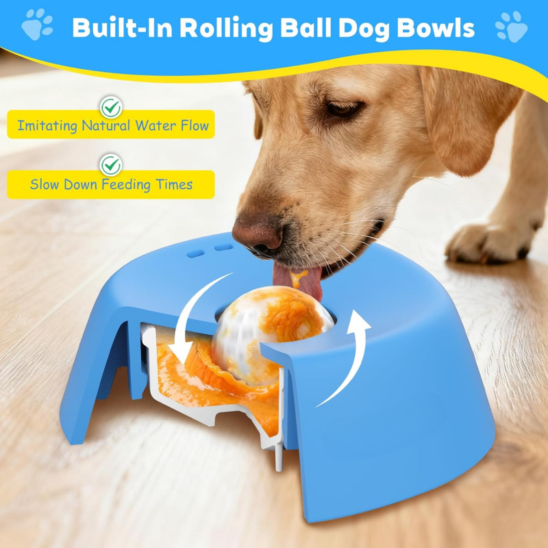 Slow Feeder Dog Bowls for Liqu - огляд і ціна Slow Feeder Dog Bowl