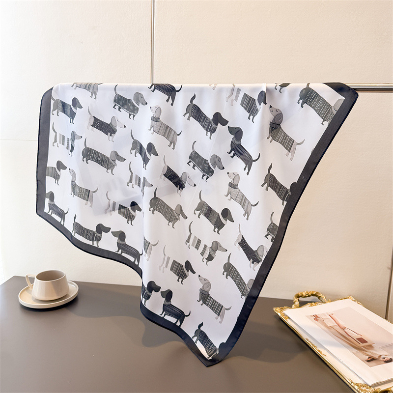 Ladies Cotton Dog Printed Squa - огляд і ціна Dog Bandana Scarf